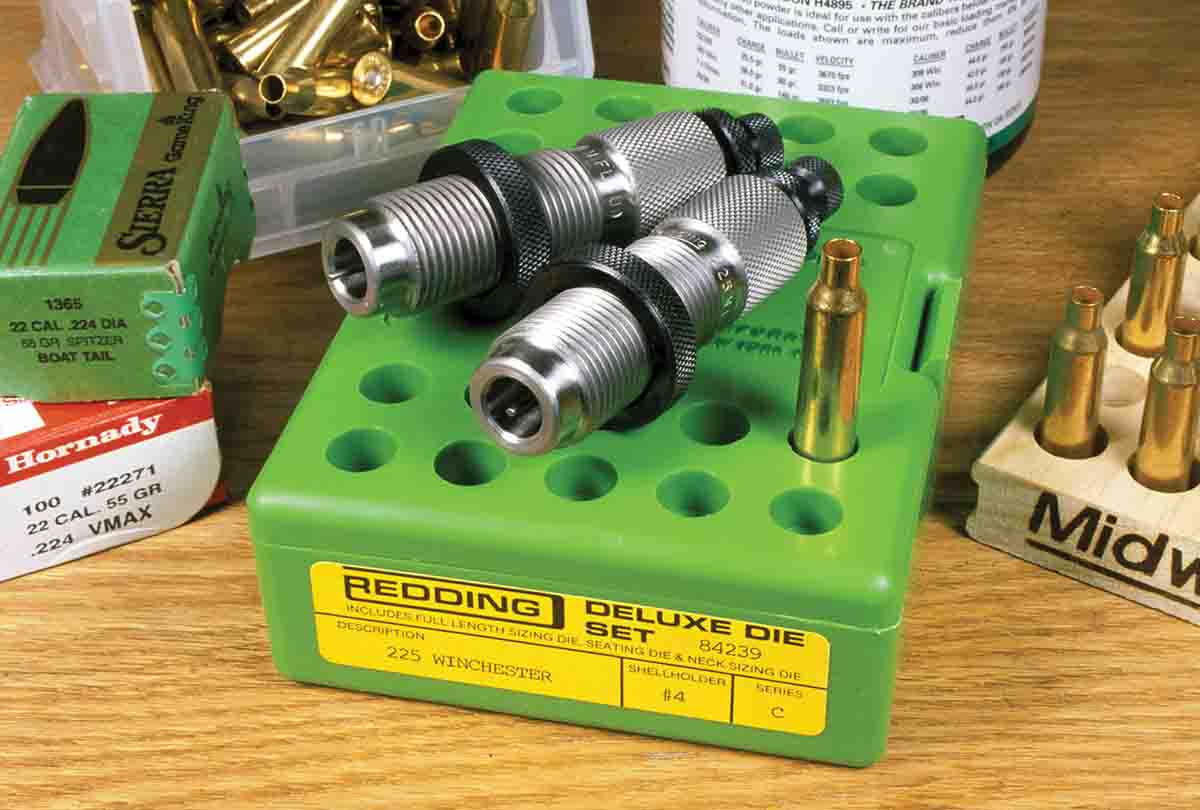 If you get into not so popular cartridges like the 225 Winchester, most diemakers like Redding make dies and related accessories to keep you shooting for years to come.